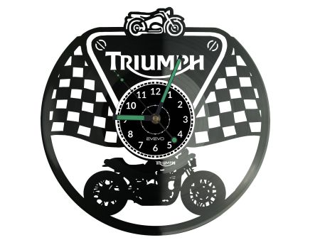 Triumph Bike Vinyl Zegar Ścienny Płyta Winylowa Nowoczesny Dekoracyjny Na Prezent Urodziny