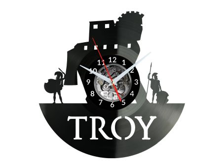 Troy Vinyl Zegar Ścienny Płyta Winylowa Nowoczesny Dekoracyjny Na Prezent Urodziny