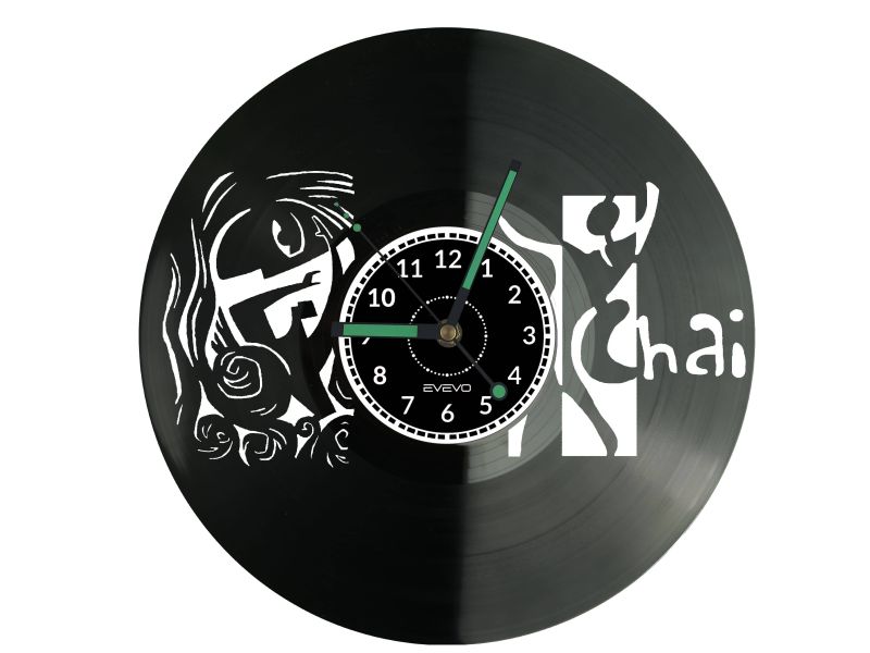 Chai Vinyl Zegar Ścienny Płyta Winylowa Nowoczesny Dekoracyjny Na Prezent Urodziny