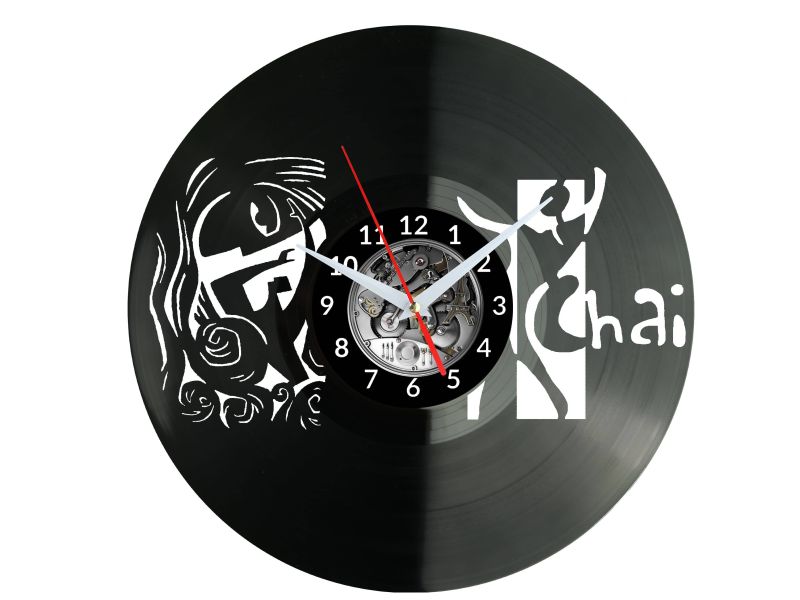 Chai Vinyl Zegar Ścienny Płyta Winylowa Nowoczesny Dekoracyjny Na Prezent Urodziny