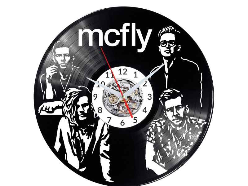 Mcfly Vinyl Zegar Ścienny Płyta Winylowa Nowoczesny Dekoracyjny Na Prezent Urodziny