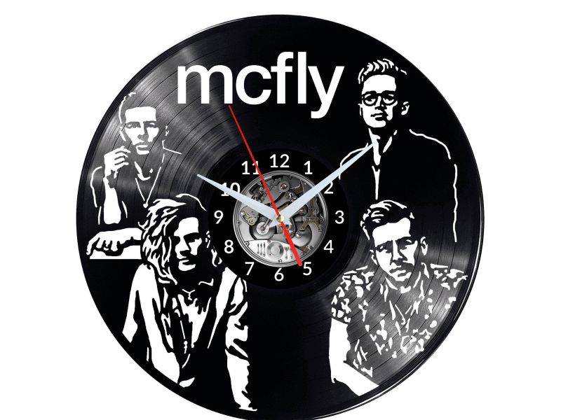 Mcfly Vinyl Zegar Ścienny Płyta Winylowa Nowoczesny Dekoracyjny Na Prezent Urodziny