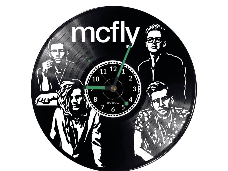 Mcfly Vinyl Zegar Ścienny Płyta Winylowa Nowoczesny Dekoracyjny Na Prezent Urodziny