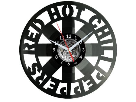 RED HOT CHILI PEPPERS Vinyl Zegar Ścienny Płyta Winylowa Nowoczesny Dekoracyjny Na Prezent Urodziny