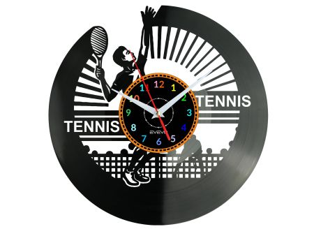 Tennis Vinyl Zegar Ścienny Płyta Winylowa Nowoczesny Dekoracyjny Na Prezent Urodziny