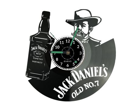 Jack Daniels Vinyl Zegar Ścienny Płyta Winylowa Nowoczesny Dekoracyjny Na Prezent Urodziny