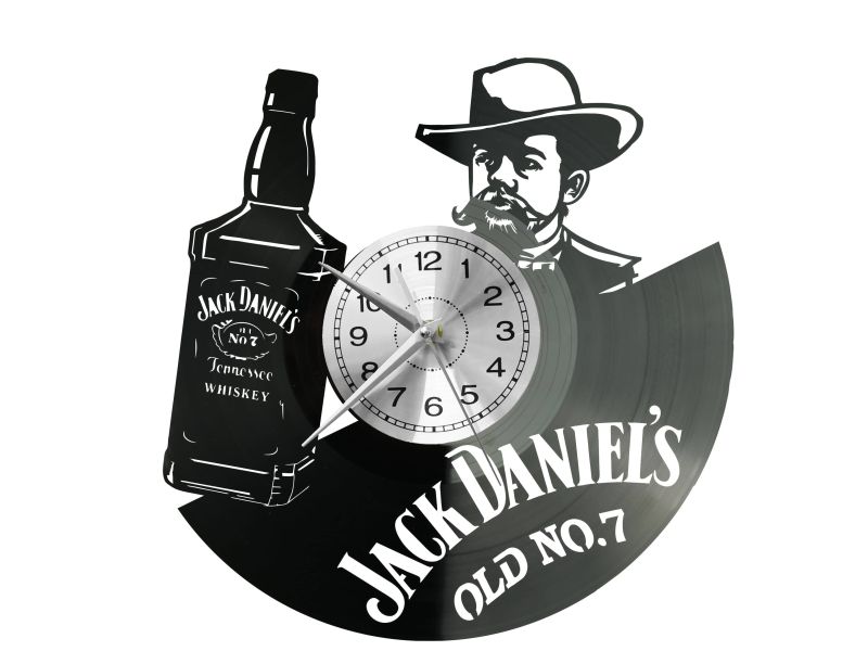 Jack Daniels Vinyl Zegar Ścienny Płyta Winylowa Nowoczesny Dekoracyjny Na Prezent Urodziny