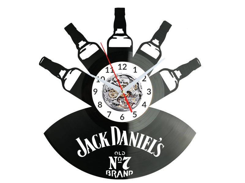 Jack Daniels Vinyl Zegar Ścienny Płyta Winylowa Nowoczesny Dekoracyjny Na Prezent Urodziny