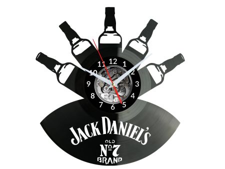 Jack Daniels Vinyl Zegar Ścienny Płyta Winylowa Nowoczesny Dekoracyjny Na Prezent Urodziny