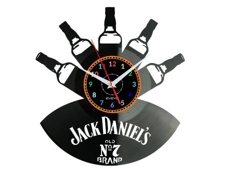 Jack Daniels Vinyl Zegar Ścienny Płyta Winylowa Nowoczesny Dekoracyjny Na Prezent Urodziny