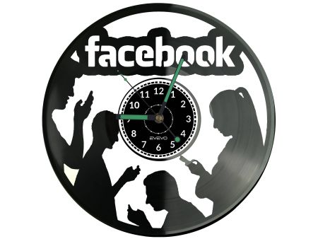 Facebook Vinyl Zegar Ścienny Płyta Winylowa Nowoczesny Dekoracyjny Na Prezent Urodziny