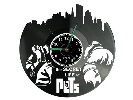 The Secret Life of Pets Vinyl Zegar Ścienny Płyta Winylowa Nowoczesny Dekoracyjny Na Prezent Urodziny