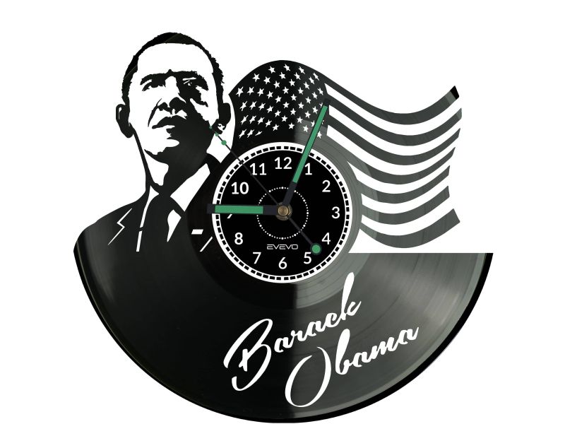 Barak Obama Vinyl Zegar Ścienny Płyta Winylowa Nowoczesny Dekoracyjny Na Prezent Urodziny