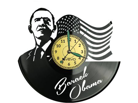 Barak Obama Vinyl Zegar Ścienny Płyta Winylowa Nowoczesny Dekoracyjny Na Prezent Urodziny