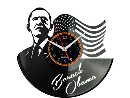 Barak Obama Vinyl Zegar Ścienny Płyta Winylowa Nowoczesny Dekoracyjny Na Prezent Urodziny