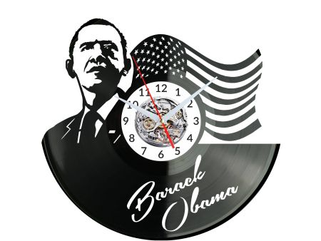 Barak Obama Vinyl Zegar Ścienny Płyta Winylowa Nowoczesny Dekoracyjny Na Prezent Urodziny