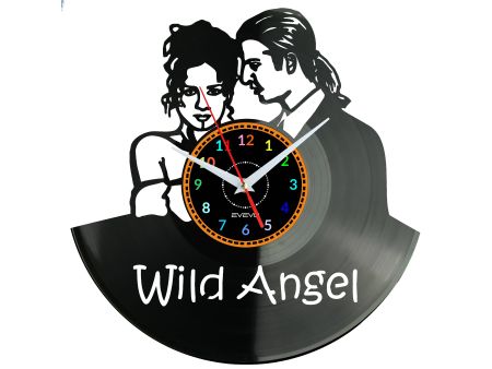 Zbuntowany Anioł Wild Angel Vinyl Zegar Ścienny Płyta Winylowa Nowoczesny Dekoracyjny Na Prezent Urodziny