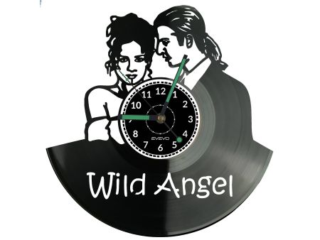 Zbuntowany Anioł Wild Angel Vinyl Zegar Ścienny Płyta Winylowa Nowoczesny Dekoracyjny Na Prezent Urodziny