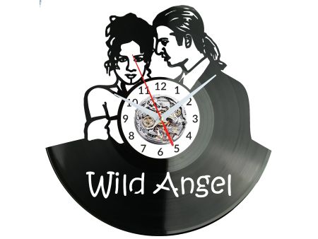 Zbuntowany Anioł Wild Angel Vinyl Zegar Ścienny Płyta Winylowa Nowoczesny Dekoracyjny Na Prezent Urodziny