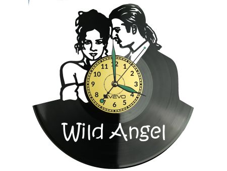 Zbuntowany Anioł Wild Angel Vinyl Zegar Ścienny Płyta Winylowa Nowoczesny Dekoracyjny Na Prezent Urodziny