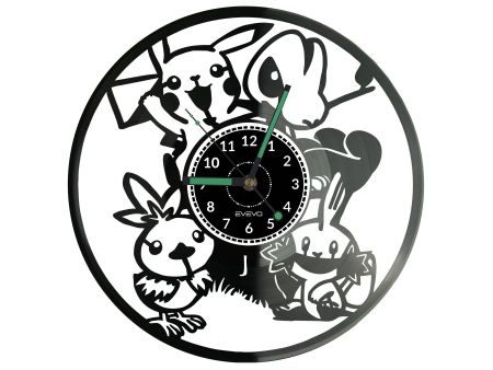 Pokemon Vinyl Zegar Ścienny Płyta Winylowa Nowoczesny Dekoracyjny Na Prezent Urodziny