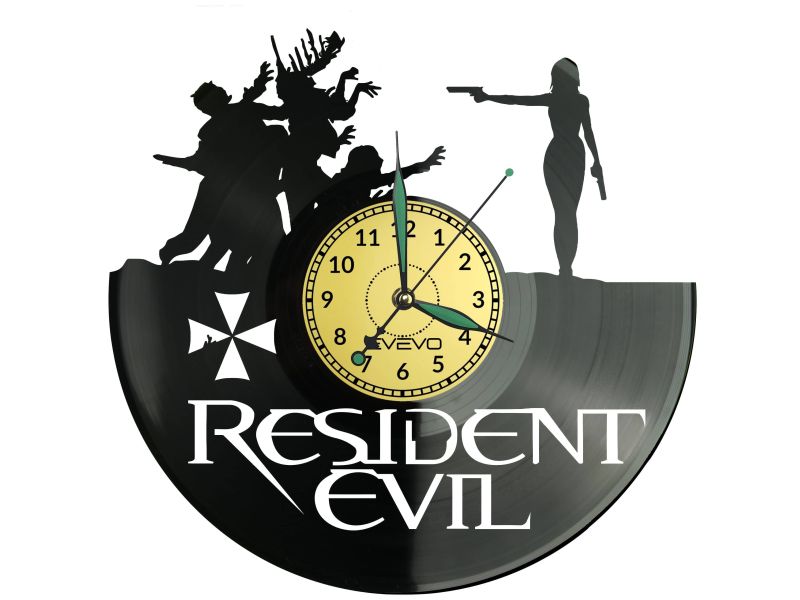 RESIDENT EVIL Vinyl Zegar Ścienny Płyta Winylowa Nowoczesny Dekoracyjny Na Prezent Urodziny