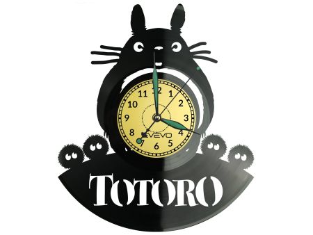 TOTORO GHIBLI STUDIO Vinyl Zegar Ścienny Płyta Winylowa Nowoczesny Dekoracyjny Na Prezent Urodziny