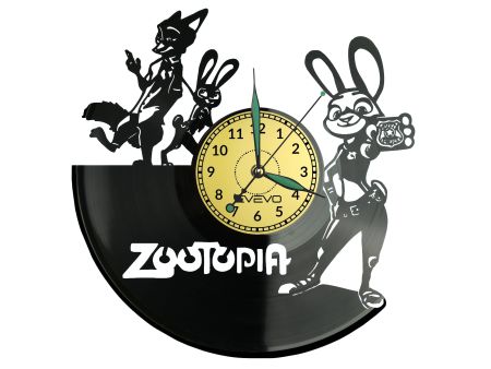 Zootopia Vinyl Zegar Ścienny Płyta Winylowa Nowoczesny Dekoracyjny Na Prezent Urodziny