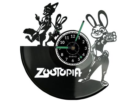 Zootopia Vinyl Zegar Ścienny Płyta Winylowa Nowoczesny Dekoracyjny Na Prezent Urodziny