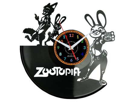 Zootopia Vinyl Zegar Ścienny Płyta Winylowa Nowoczesny Dekoracyjny Na Prezent Urodziny