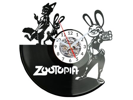 Zootopia Vinyl Zegar Ścienny Płyta Winylowa Nowoczesny Dekoracyjny Na Prezent Urodziny