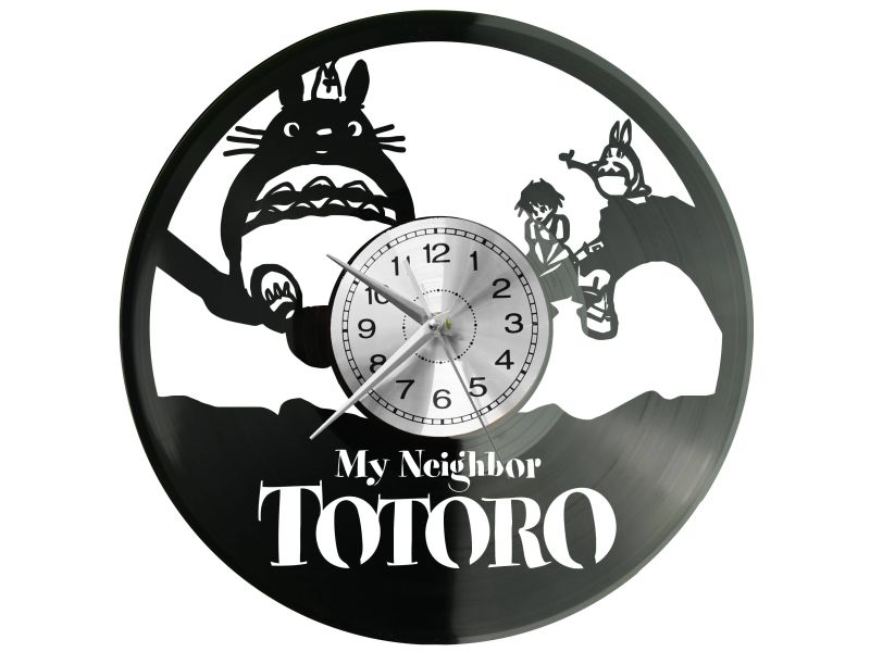 TOTORO GHIBLI STUDIO Vinyl Zegar Ścienny Płyta Winylowa Nowoczesny Dekoracyjny Na Prezent Urodziny