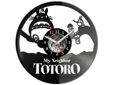 TOTORO GHIBLI STUDIO Vinyl Zegar Ścienny Płyta Winylowa Nowoczesny Dekoracyjny Na Prezent Urodziny