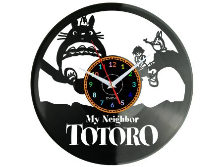 TOTORO GHIBLI STUDIO Vinyl Zegar Ścienny Płyta Winylowa Nowoczesny Dekoracyjny Na Prezent Urodziny