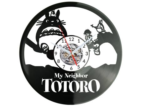 TOTORO GHIBLI STUDIO Vinyl Zegar Ścienny Płyta Winylowa Nowoczesny Dekoracyjny Na Prezent Urodziny