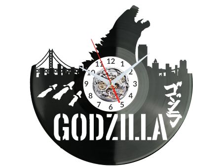 Godzilla Vinyl Zegar Ścienny Płyta Winylowa Nowoczesny Dekoracyjny Na Prezent Urodziny