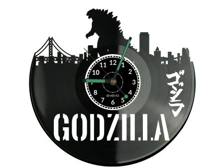 Godzilla Vinyl Zegar Ścienny Płyta Winylowa Nowoczesny Dekoracyjny Na Prezent Urodziny