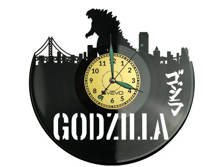 Godzilla Vinyl Zegar Ścienny Płyta Winylowa Nowoczesny Dekoracyjny Na Prezent Urodziny