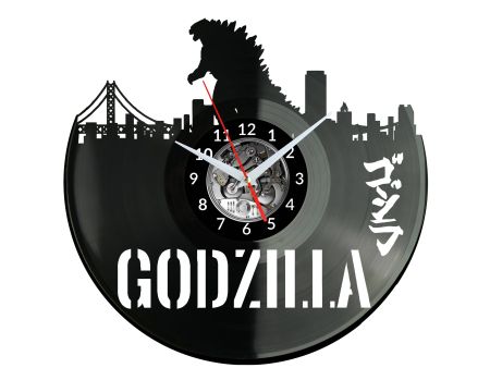 Godzilla Vinyl Zegar Ścienny Płyta Winylowa Nowoczesny Dekoracyjny Na Prezent Urodziny