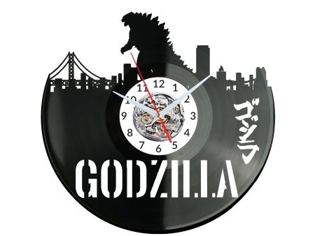 Godzilla Vinyl Zegar Ścienny Płyta Winylowa Nowoczesny Dekoracyjny Na Prezent Urodziny