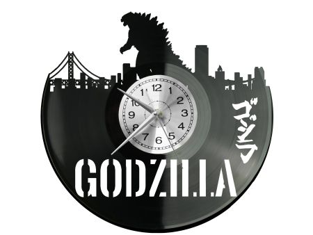 Godzilla Vinyl Zegar Ścienny Płyta Winylowa Nowoczesny Dekoracyjny Na Prezent Urodziny