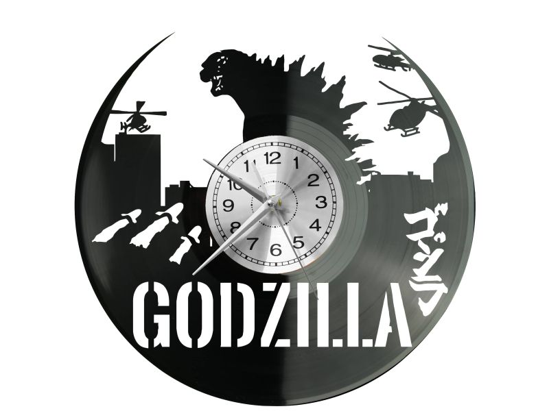 Godzilla Vinyl Zegar Ścienny Płyta Winylowa Nowoczesny Dekoracyjny Na Prezent Urodziny