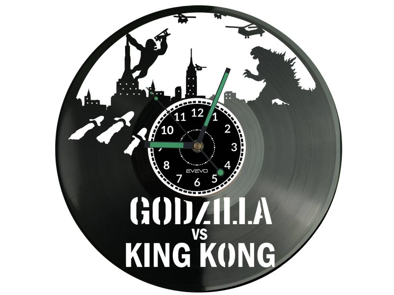 Godzilla Vinyl Zegar Ścienny Płyta Winylowa Nowoczesny Dekoracyjny Na Prezent Urodziny