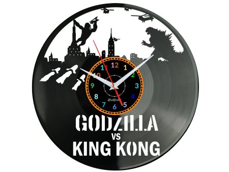 Godzilla Vinyl Zegar Ścienny Płyta Winylowa Nowoczesny Dekoracyjny Na Prezent Urodziny