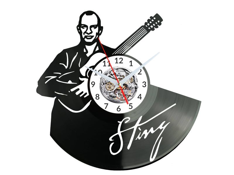 Sting Vinyl Zegar Ścienny Płyta Winylowa Nowoczesny Dekoracyjny Na Prezent Urodziny