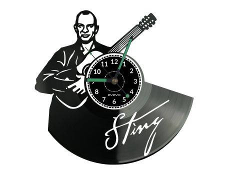 Sting Vinyl Zegar Ścienny Płyta Winylowa Nowoczesny Dekoracyjny Na Prezent Urodziny