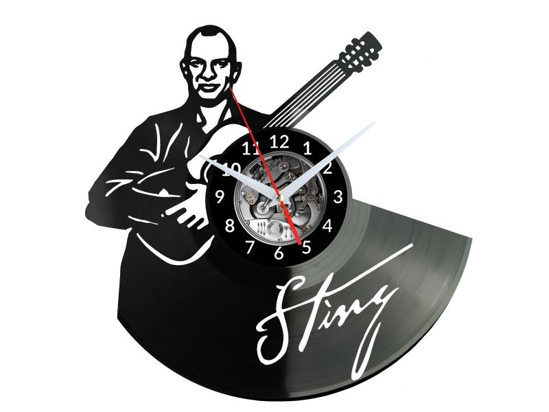 Sting Vinyl Zegar Ścienny Płyta Winylowa Nowoczesny Dekoracyjny Na Prezent Urodziny