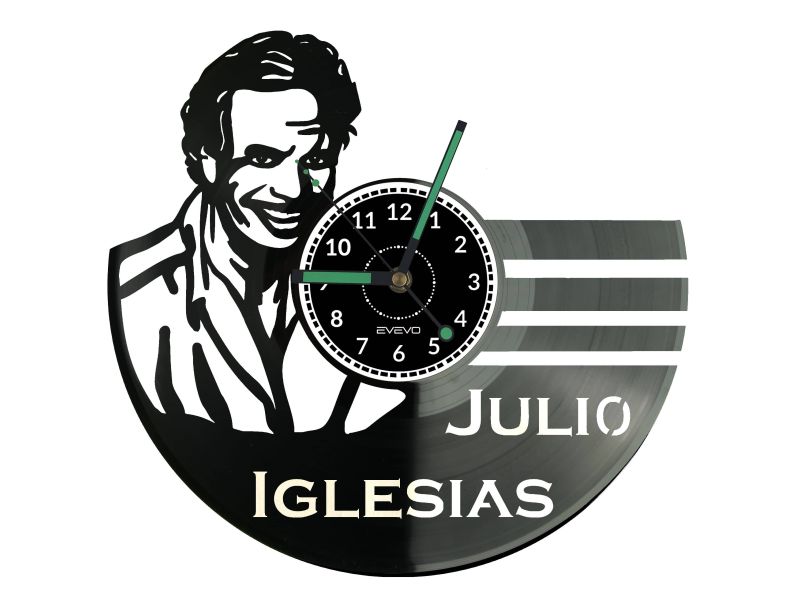 Julio Iglesias Vinyl Zegar Ścienny Płyta Winylowa Nowoczesny Dekoracyjny Na Prezent Urodziny