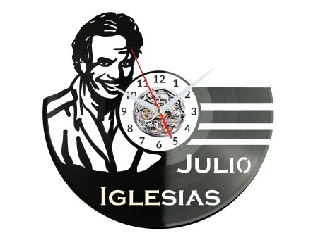 Julio Iglesias Vinyl Zegar Ścienny Płyta Winylowa Nowoczesny Dekoracyjny Na Prezent Urodziny