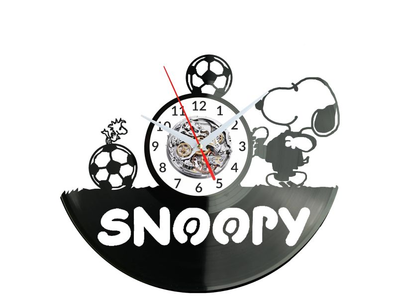 Snoopy Vinyl Zegar Ścienny Płyta Winylowa Nowoczesny Dekoracyjny Na Prezent Urodziny